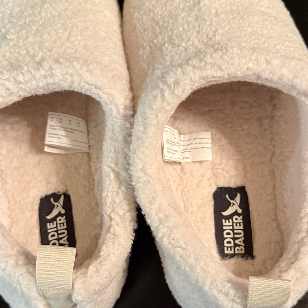 Eddie Bauer Kids' Soft White Slippers